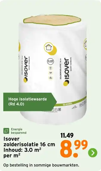 GAMMA Isover zolderisolatie aanbieding