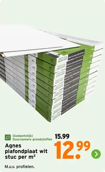 GAMMA Agnes plafondplaat wit stuc aanbieding