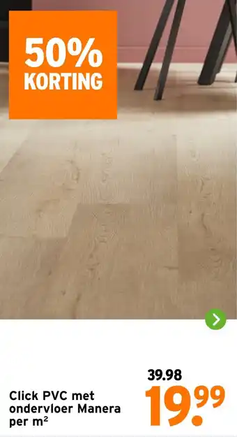 GAMMA Click PVC met ondervloer Manera aanbieding