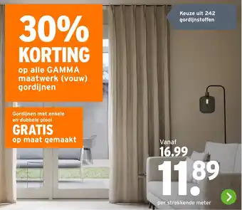 GAMMA Op alle gamma maatwerk vouw gordijnen aanbieding