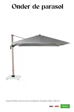 Intratuin Parasol Malta aanbieding