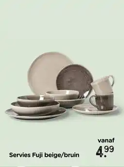 Xenos Servies Fuji beige/bruin aanbieding