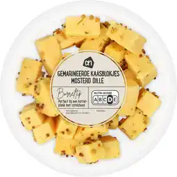 Albert Heijn AH Gemarineerde kaasblokjes mosterd dille aanbieding