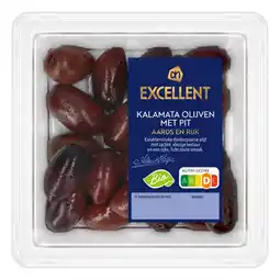 Albert Heijn AH Excellent Biologische kalamata olijven met pit aanbieding