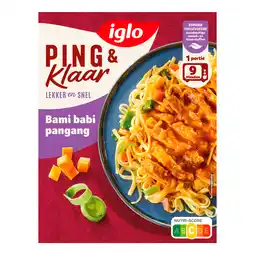 PLUS Iglo Ping & Klaar Babi Pangang met Bami aanbieding