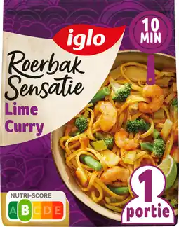 PLUS Iglo Roerbak Sensatie Noodles Lime Curry aanbieding