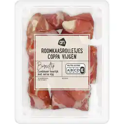 Albert Heijn AH Roomkaasrolletjes coppa vijgen aanbieding
