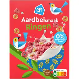 Albert Heijn AH Aardbeismaak ringen 0% toegevoegd suiker aanbieding
