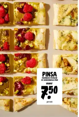 Jumbo Pinsa framboos pistache of gorgonzola peer aanbieding