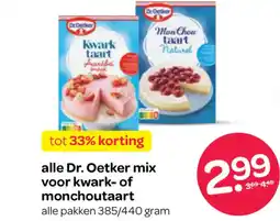 Spar Alle Dr. Oetker mix voor kwark of monchoutaart aanbieding