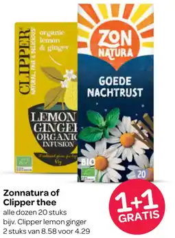 Spar Zonnatura of Clipper thee aanbieding