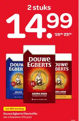 Spar Douwe Egberts filterkoffie aanbieding