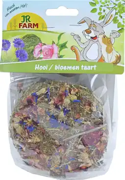 Intratuin JR Farm knaagdierensnacks hooi/bloementaart 75 g aanbieding