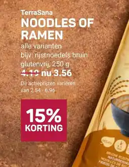 Ekoplaza TerraSana noodles of ramen aanbieding