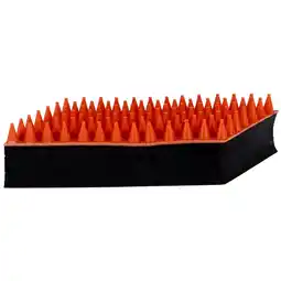 Pets Place Beaubeau Verzorgingsborstel Rubber Kat - Verzorging - 13x5 cm Oranje aanbieding