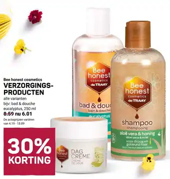 Ekoplaza Bee honest cosmetics verzorgings- producten aanbieding