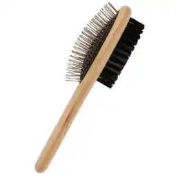 Pets Place Beaubeau Dubbelzijdige Borstel Bamboo - Verzorging - 22x6 cm Medium aanbieding