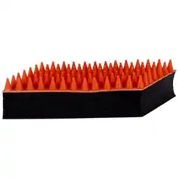 Pets Place Beaubeau Rubber Borstel - Verzorging - 12x4.6x2.4 cm Oranje aanbieding