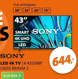 Expert Sony led 4k tv aanbieding