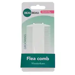 Pets Place Beaubeau Plastic Vlooienkam - Verzorging - 5x9 cm Wit aanbieding