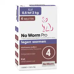 Pets Place No Worm Pro Kleine Kat & Kitten - Anti wormenmiddel - 4 tab aanbieding