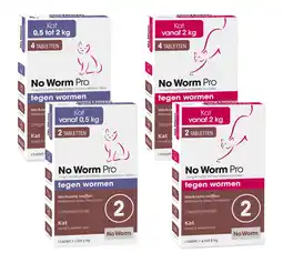 Pets Place No Worm Pro Kleine Kat & Kitten - Anti wormenmiddel - 4 tab aanbieding