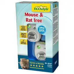 Pets Place Ecostyle Mouse & Rat Free - Ongediertebestrijding - 60 m2 2 stuks aanbieding