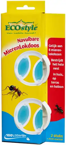 Pets Place Ecostyle Navulbare Mierenlokdoos - Insectenbestrijding - 2 stuks aanbieding