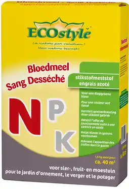 Pets Place Ecostyle Bloedmeel - Moestuinmeststoffen - 40 m2 1.6 kg aanbieding