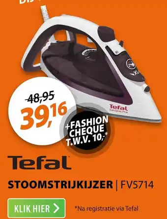 Expert Tefal Stoomstrijkijzer FV5714 aanbieding