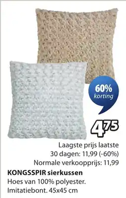Jysk Kongsspir Sierkussen aanbieding
