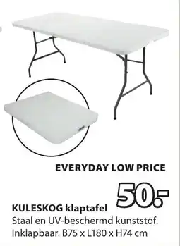 Jysk Kuleskog klaptafel aanbieding