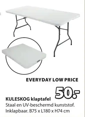 Jysk Kuleskog klaptafel aanbieding