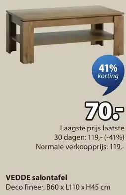 Jysk Vedde Salontafel aanbieding