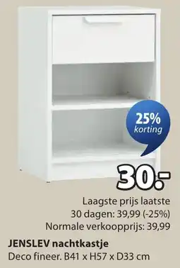 Jysk Jenslev Nachtkastje aanbieding