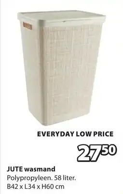 Jysk Jute Wasmand aanbieding