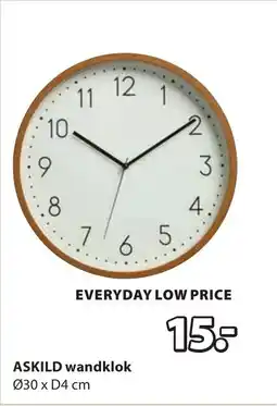 Jysk Askid wandklok aanbieding