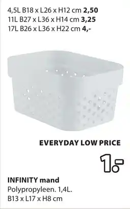 Jysk Infinity Mand aanbieding