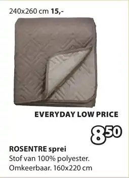 Jysk Rosentre Sprei aanbieding