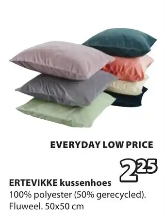 Jysk Ertevikke Kussenhoes aanbieding