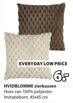 Jysk Hvidblomme Sierkussen aanbieding