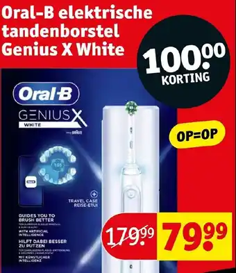 Kruidvat Oral-b elektrische tandenborstel genius x white aanbieding