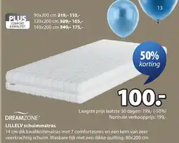 Jysk Dreamzone Lillelv Schuimmatras aanbieding