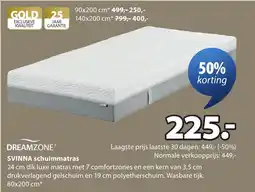 Jysk Dreamzone Svinna schuimmatras aanbieding