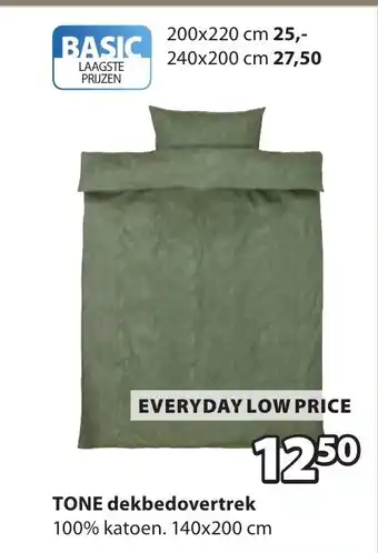 Jysk Tone Dekbedovertrek aanbieding
