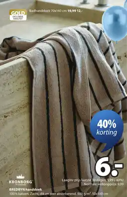 Jysk Bredbyn Handdoek aanbieding