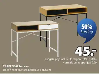 Jysk Trappedal Bureau aanbieding