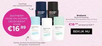ICI Paris XL Biotherm Pure of Homme aanbieding