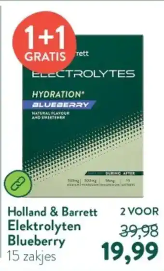 Holland & Barrett Holland & Barrett Elektrolyten Blueberry aanbieding