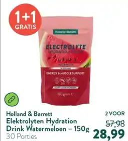 Holland & Barrett Holland & Barrett Elektrolyten Hydration Drink Watermeloen aanbieding